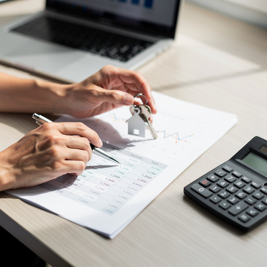 PURE Property Management of California team member reviewing property documents with a client in San Diego